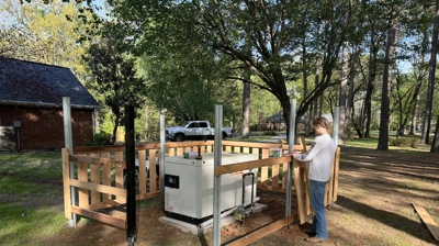 Cedar Shadowbox Installation Photo